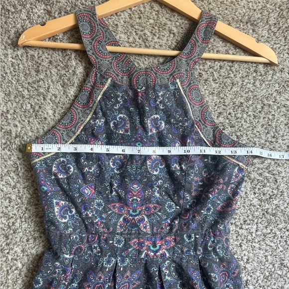 American Eagle Outfitters Blue Pink Paisley Halter Mini Dress Y2K Summer Western - Picture 6 of 7